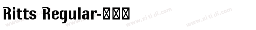 Ritts Regular字体转换